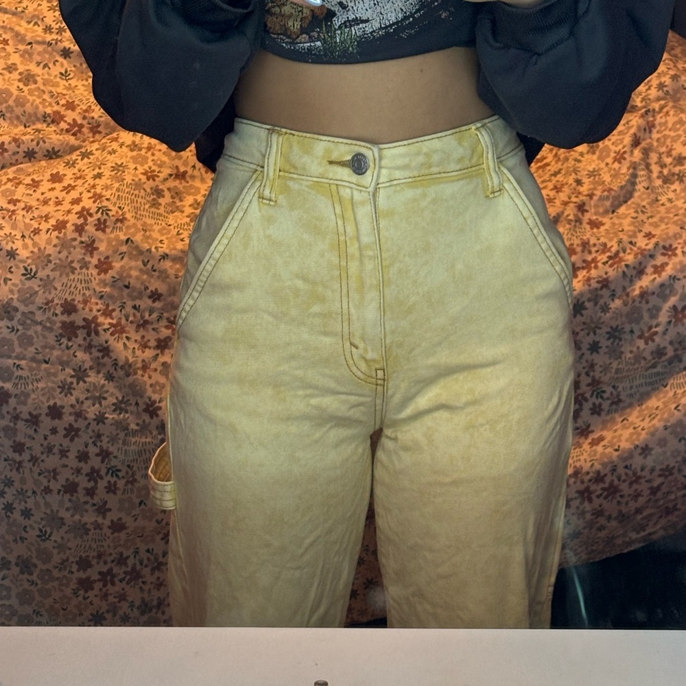 yellow jeans